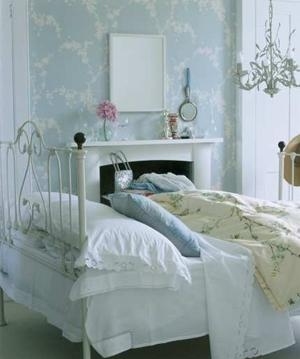 bedroom, beds and blue