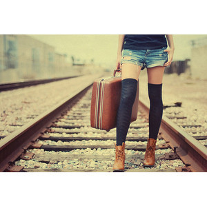 fashion,  girl and  railroad