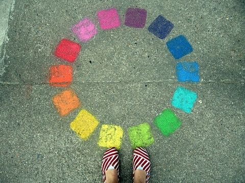 chalk, circle and color
