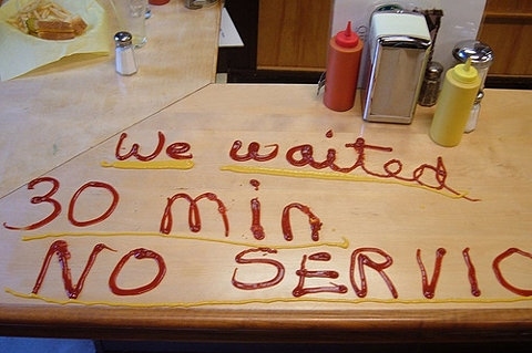 funny,  hilarious and  humor restaurant ketchup mustard table