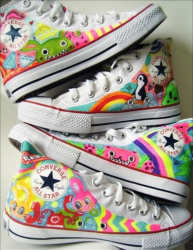 allstar, colorful and converse