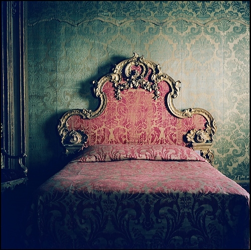 bed, damask and hotel