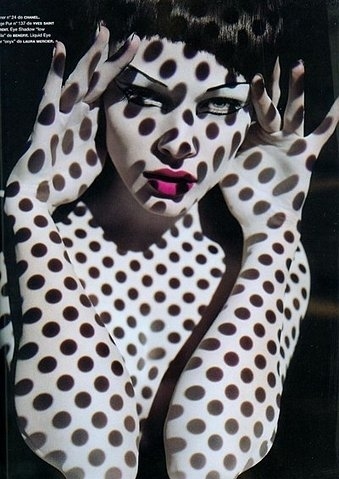 black, body art and dots