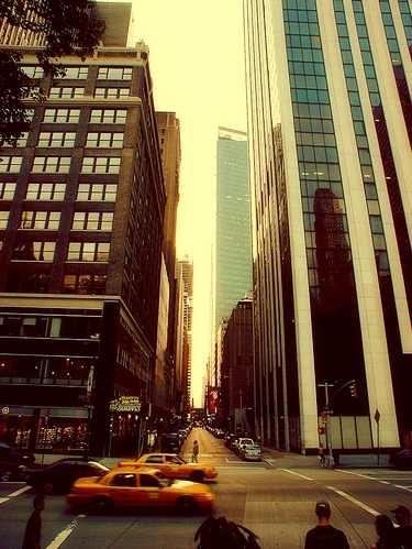 cabs, fake perspective and new york