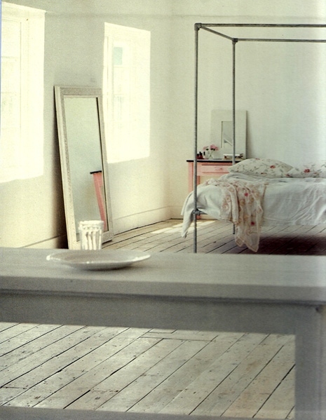 bed,  bedroom and  big mirror