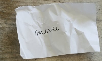 french,  handwriting and  merci