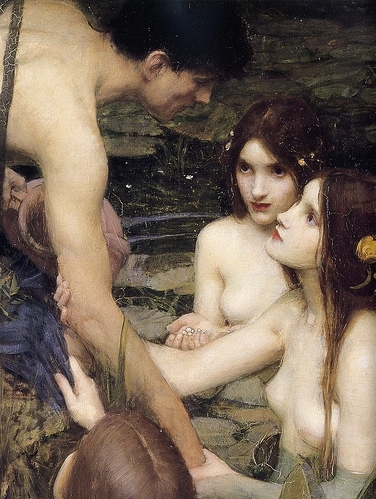 19th century, art and hylas and the nymphs