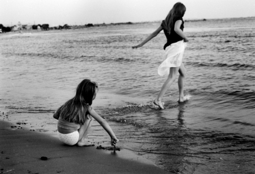 barefoot, beach, child, girl, photography, sister