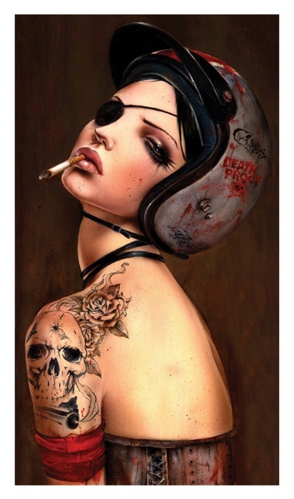 brian viveros, girl and painting