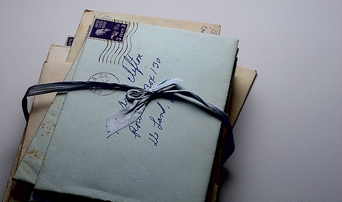 france,  love letters and  ribbon