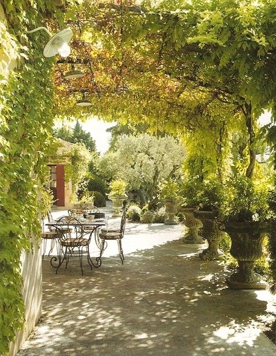 al fresco, canopy and chairs