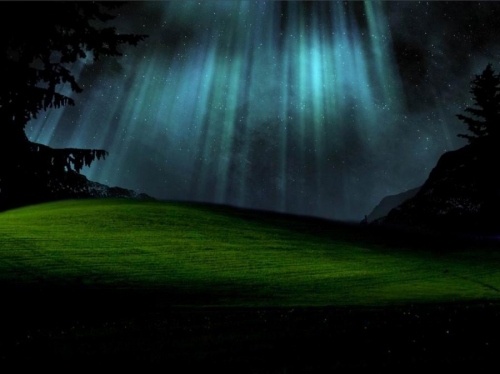 aurora borealis, beautiful and darkness
