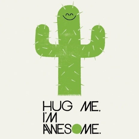cactus, funny and hug