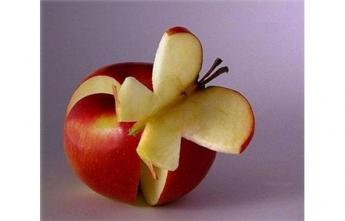 apple, art and butterfly
