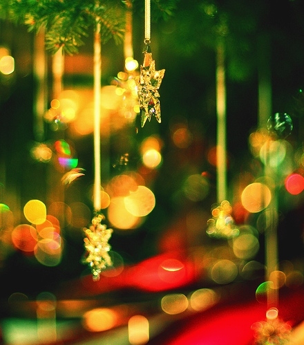 christmas, christmas tree and crystal