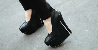 black,  fashion and  heels