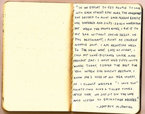 diary, jeffrey mcdaniel and love