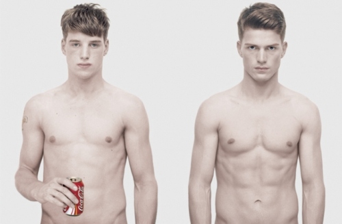 abs, boy and coke