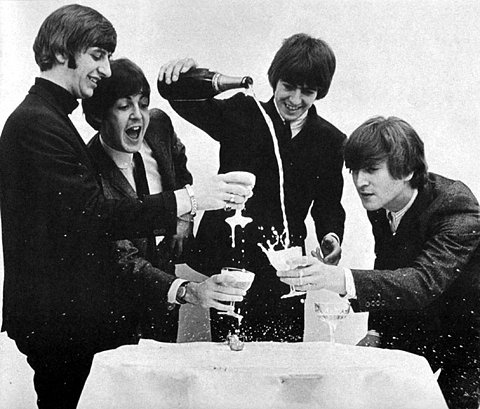 beatles, champagne and photo