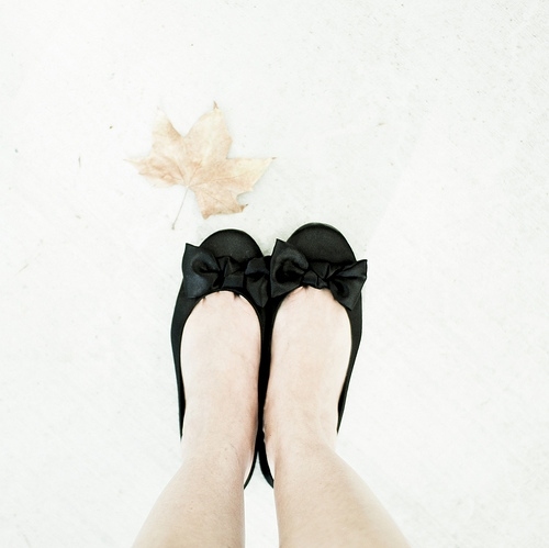 autumn, ballet flats and black