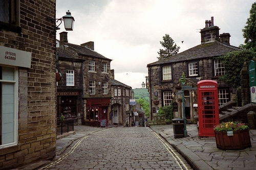 cobbled, england and haworth