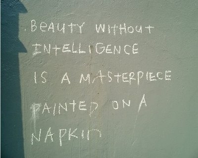 beauty,  intelligence and  interesting