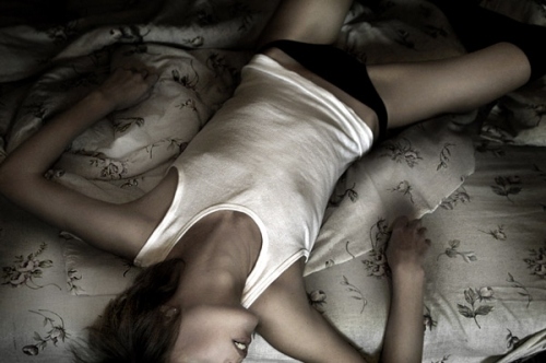 anorexia, bed and girl
