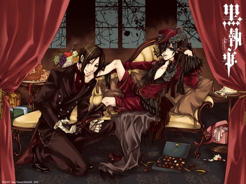 black butler, chaise longue and ciel