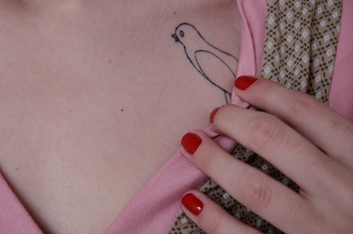 bird, chest and girl