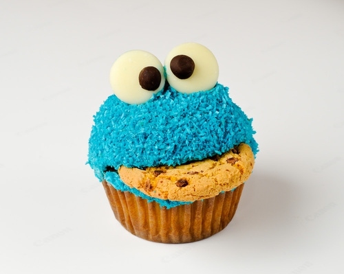 cake blue, character and cookie