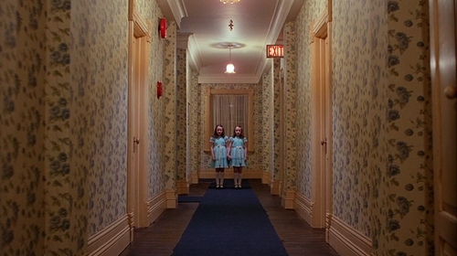 creepy,  girls and  hallway