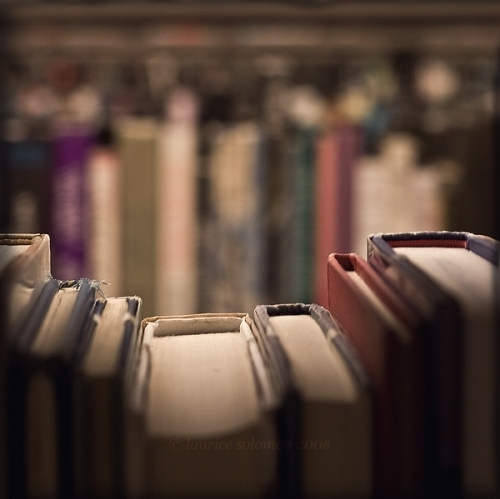 bokeh, books and library