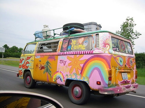bus, hippie and hippies
