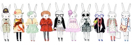 art,  bunny and  fashion