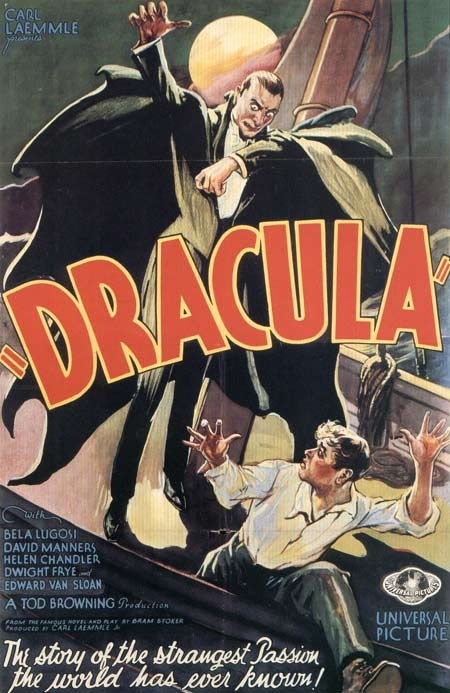 covers or posters, dracula and film
