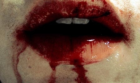 blood,  lips and  mouth
