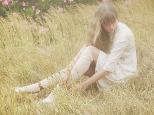 field, girl and grass