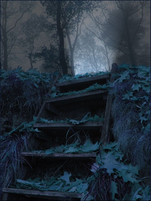 blue, forest and green