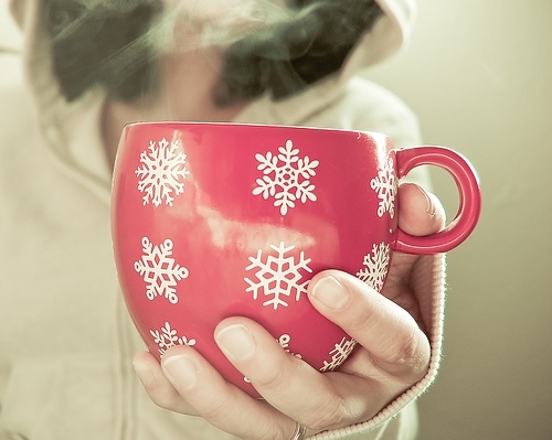 christmas, coffee and cup