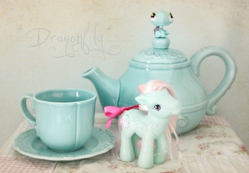blue, mint and my little pony