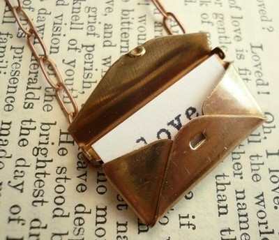 letter, love and necklace