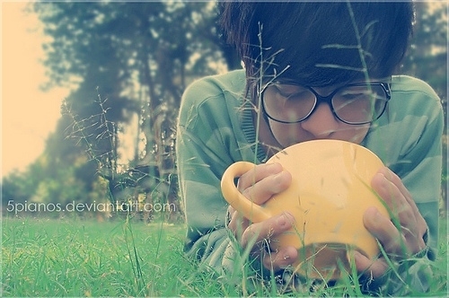 boy, coffe and cup