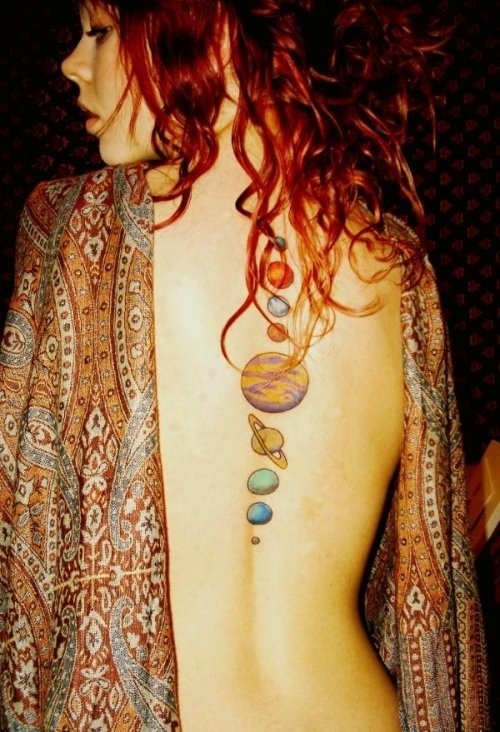 planets, planets tatooed and pretty