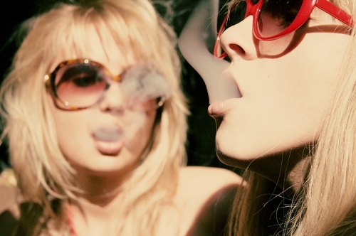cigarette, girls and glasses