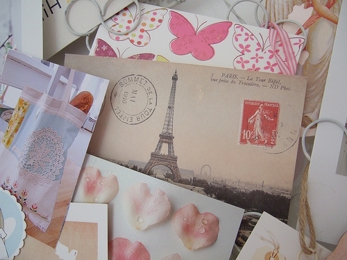 butterfly, letters and paris