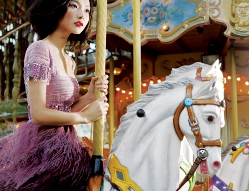 asian girl, carousel and cute japanese