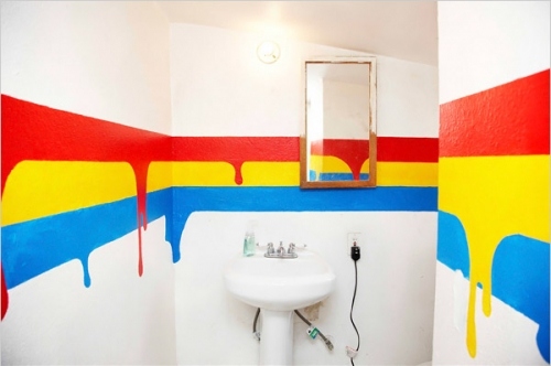 bathroom, bright and colors