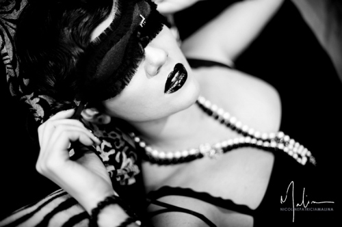 black and white, blindfold and dark