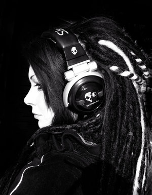 black and white, dreads and girl