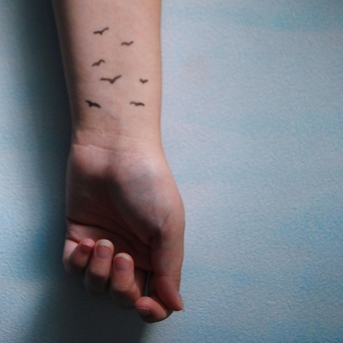 arm, birds and fingers